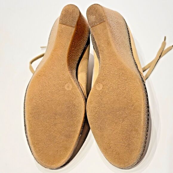 J. Crew MacAlister Wedge Ankle Bootie Chukka Beige Suede Lace Up Women’s Size 8 - Picture 13 of 15